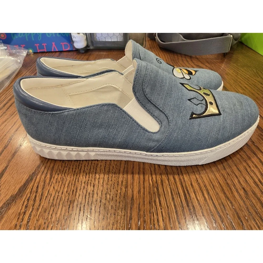 Sam Edelman Circus Womens Shoes Leni Queen Bee Embroidered Espadrille EUC Sz 8.5